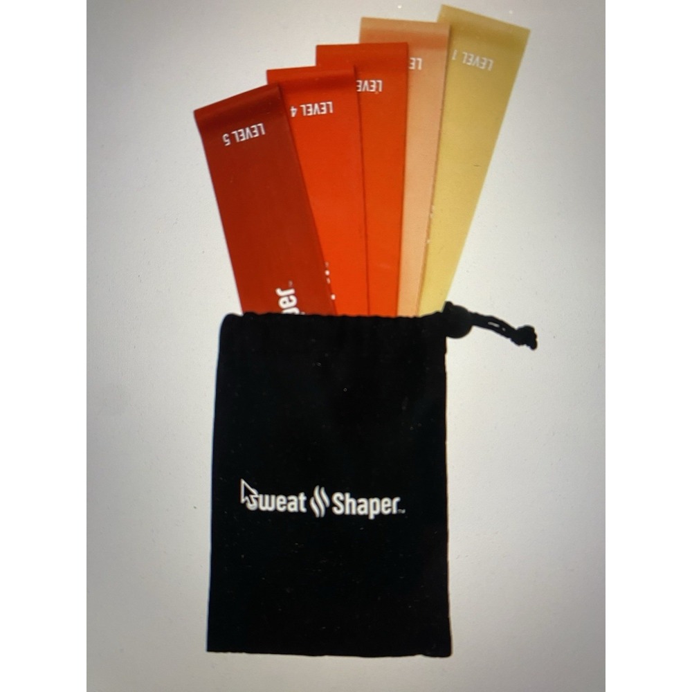 Sweat Shape Resistance Bands Set 5 Loop for Gym Exercise Pull up Fitness Workout